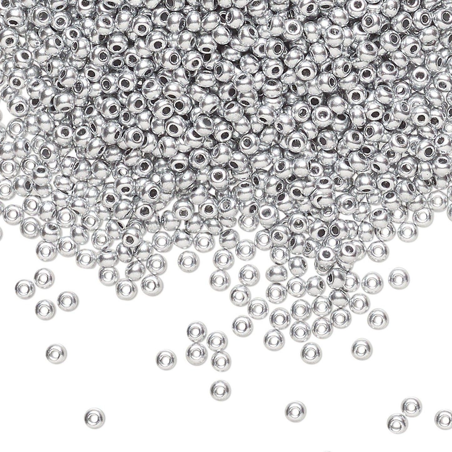 11 Seed Bead Soft Silver