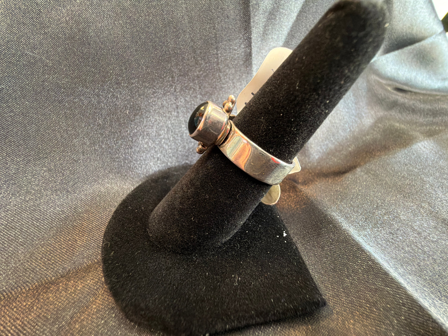 Onyx/Sterling Silver Ring (Adjustable)