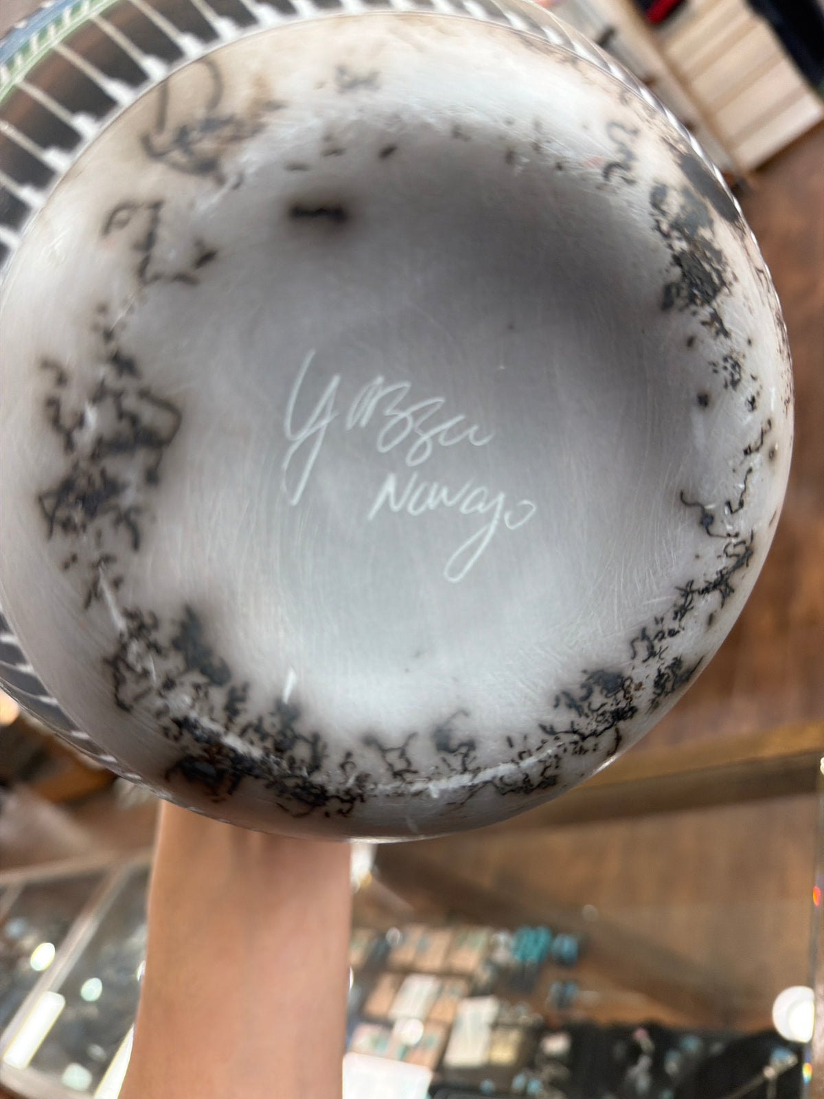 Horse Hair Pottery by Tyler Yazzie (Navajo)
