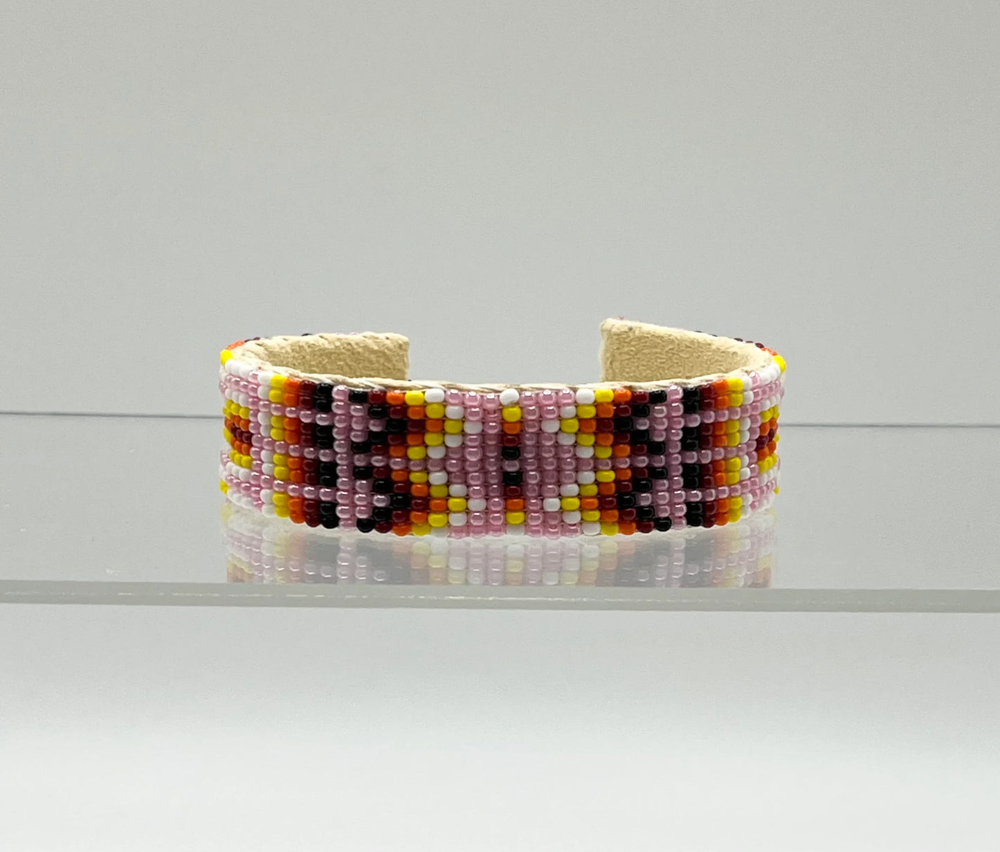 Beaded Bracelet; Pink
