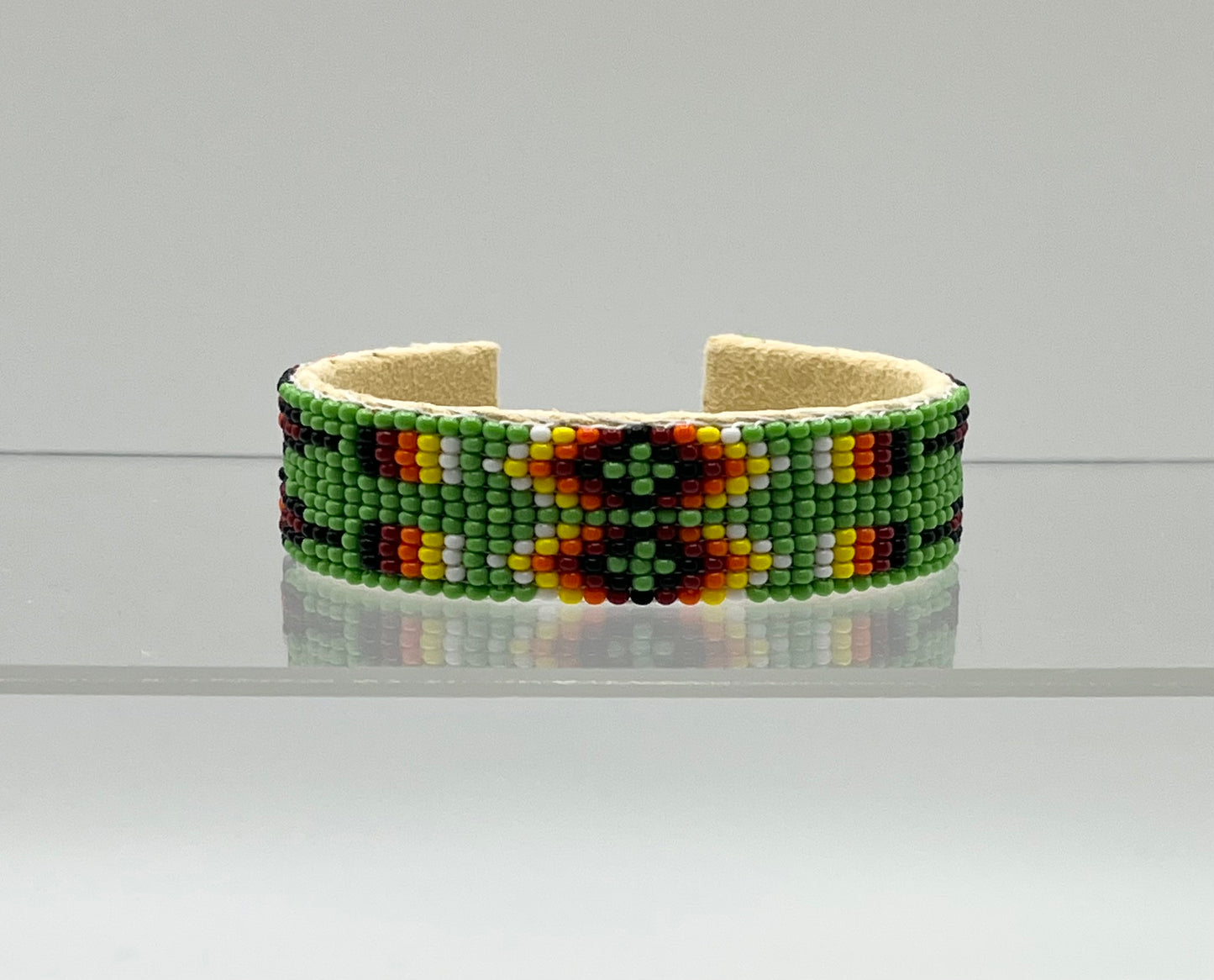 Beaded Bracelet; Grass Green