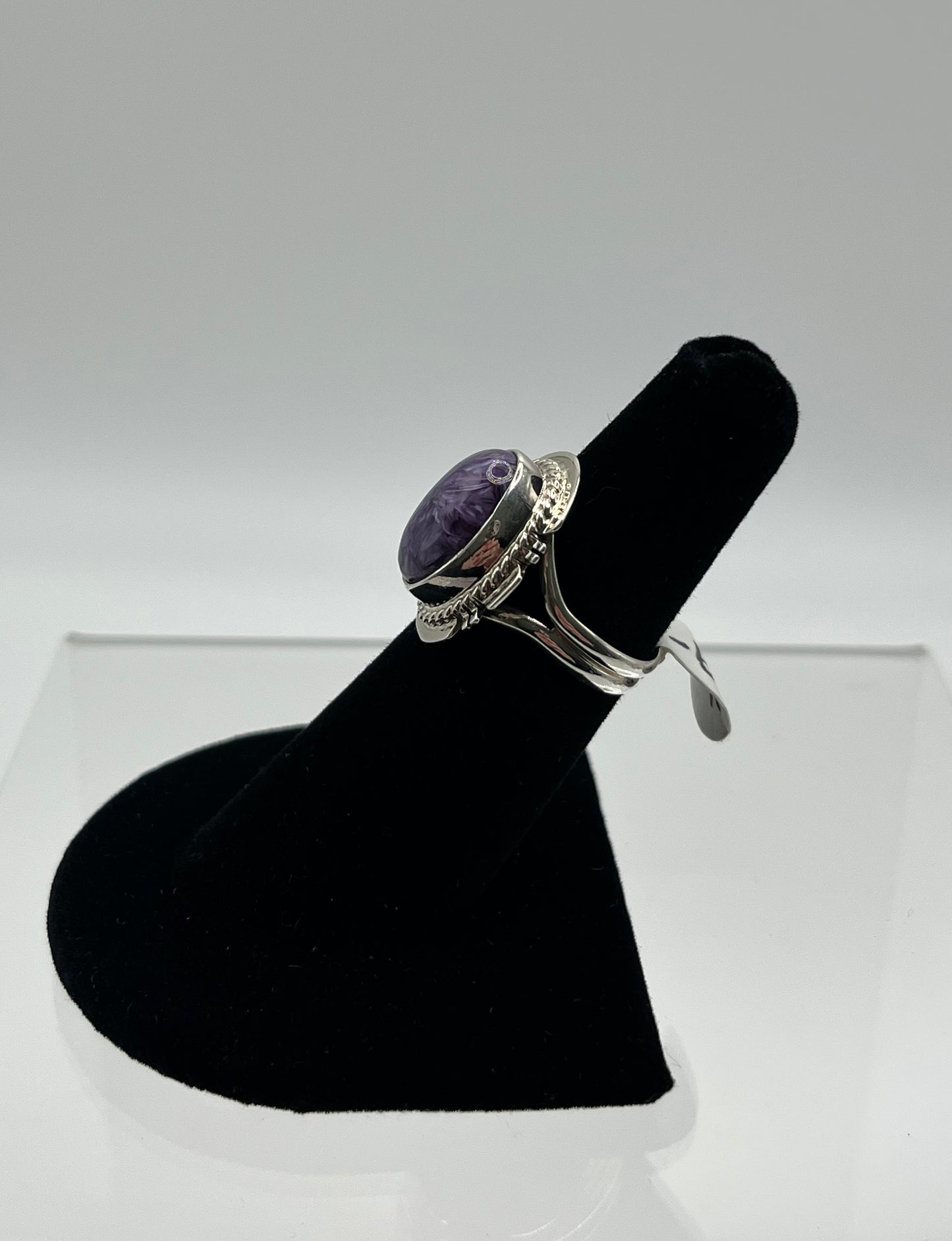 Charoite and Sterling Silver Ring Size 6