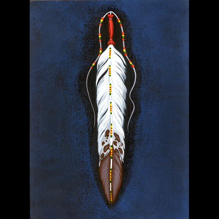 Traci Rabbit Art Tile 4.25"x4.25" - Feather of Honor