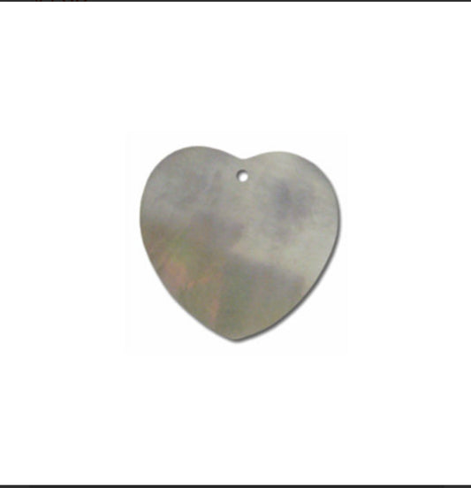 Mother of Pearl Heart 1 1/2" 1 Hole