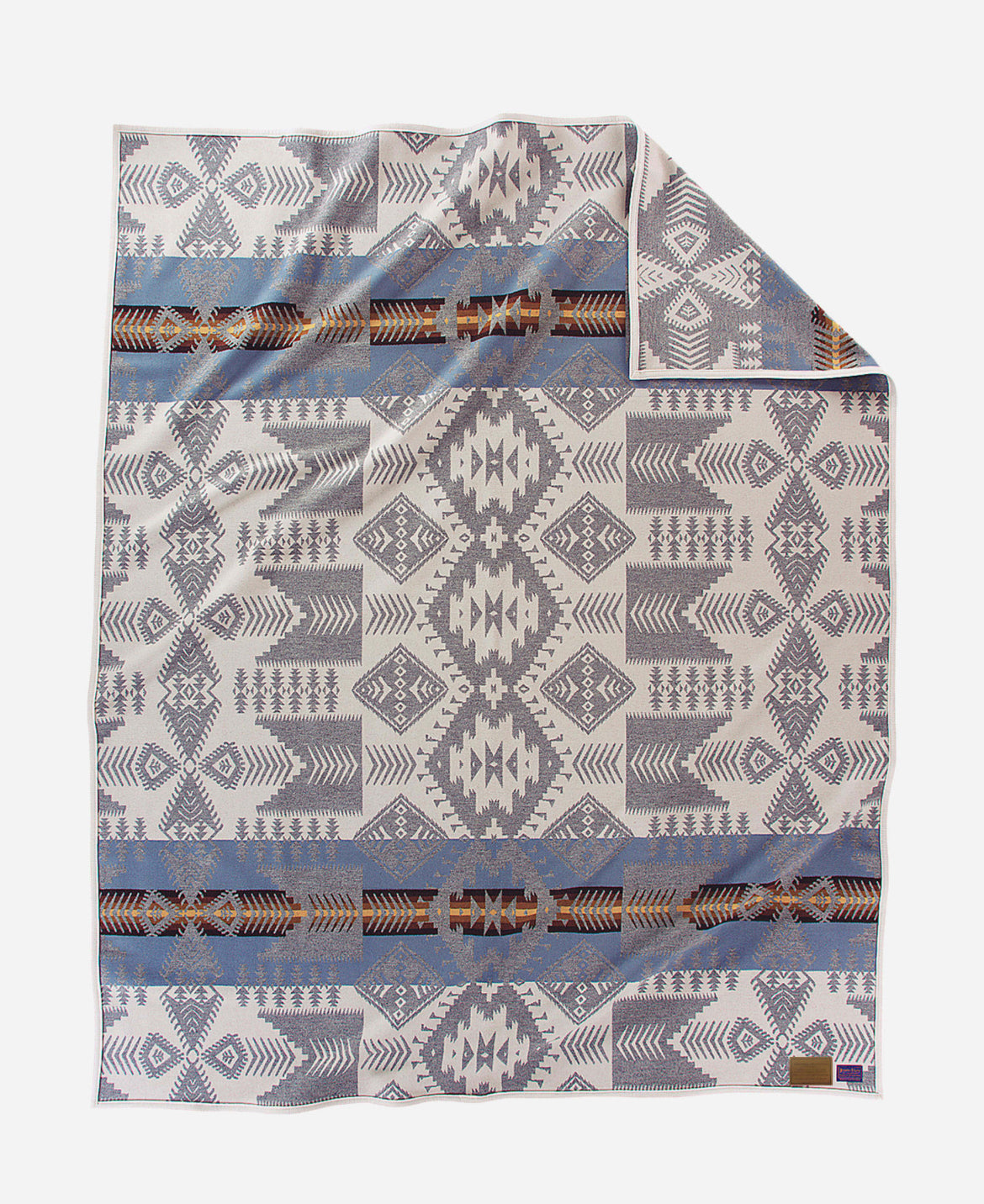 Pendleton Jacquard Unnapped Robe Blanket; Silver Bark