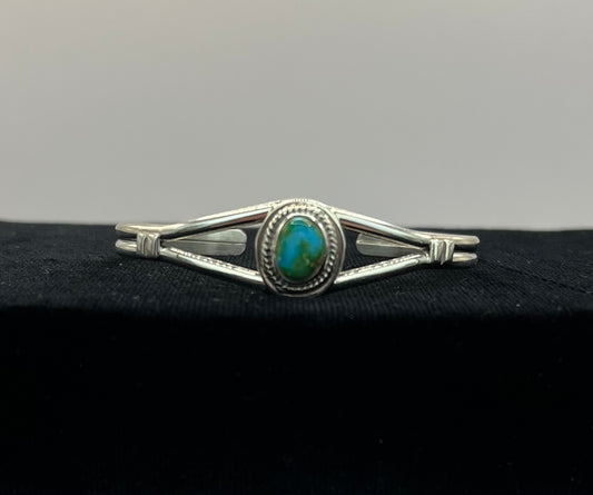 Small Turquoise and Sterling Silver Bracelet