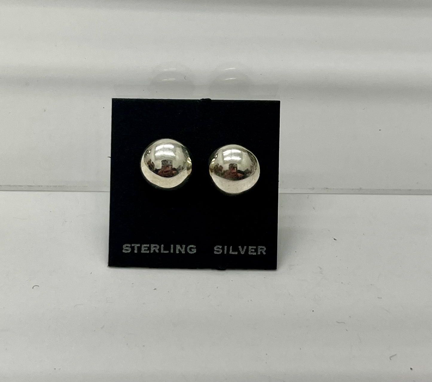 Small Sterling Silver Round Stud Earrings