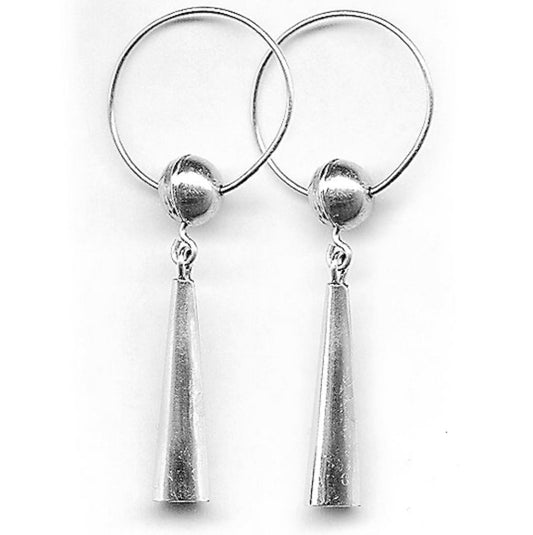 Sterling Silver Ball and Cone Earrings