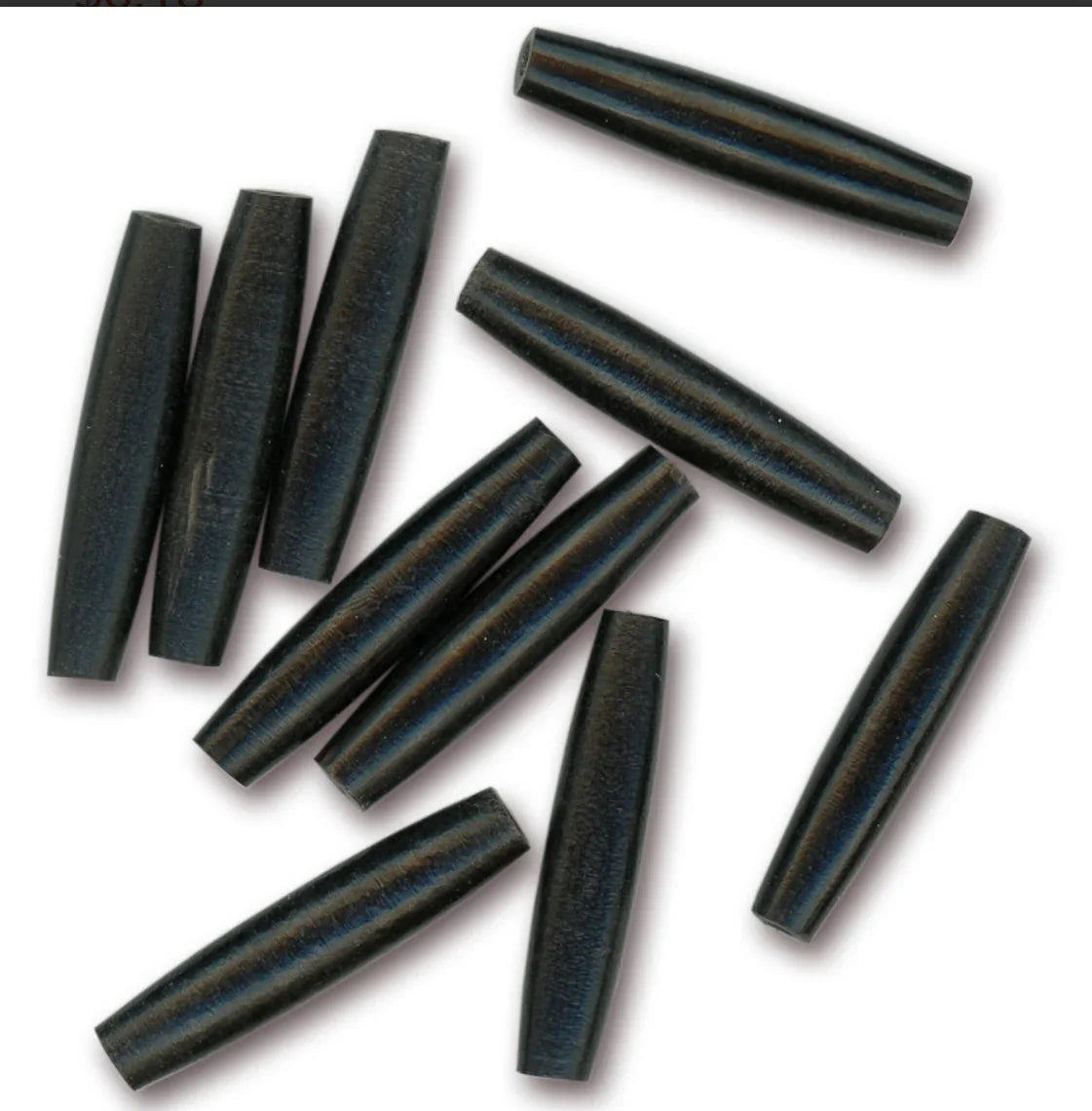 Black cylindrical beads for Native American craft and traditional clothing projects