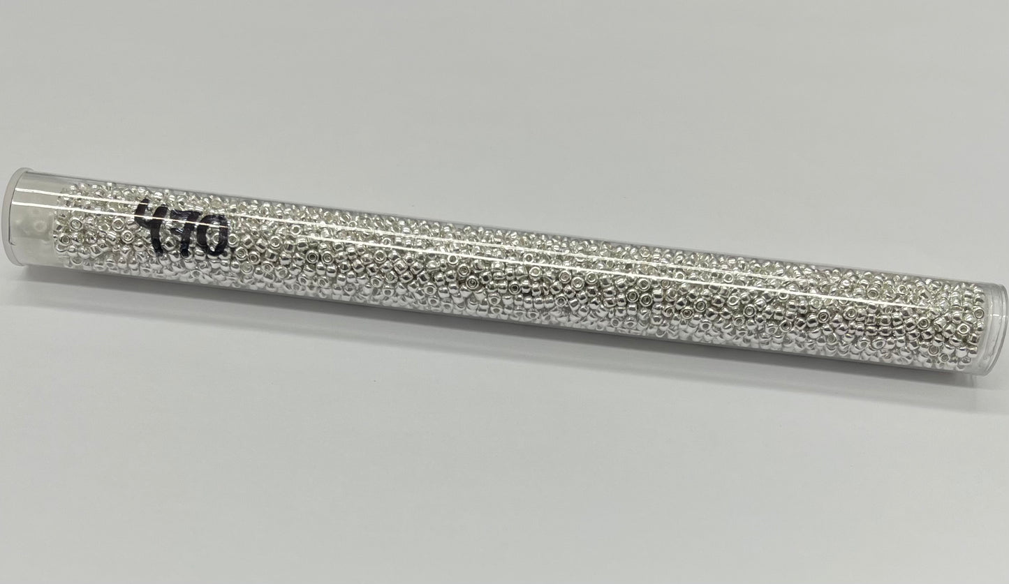 11 Seed Beads Silver #470