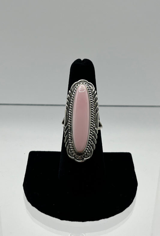 Pink Conch and Sterling Silver Ring 7