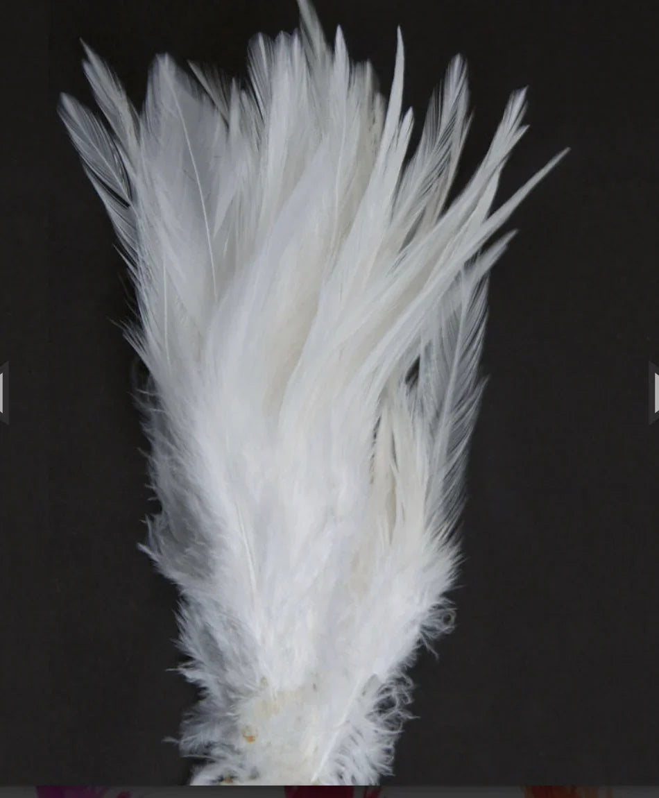 White turkey feathers for Native American crafts and traditional regalia