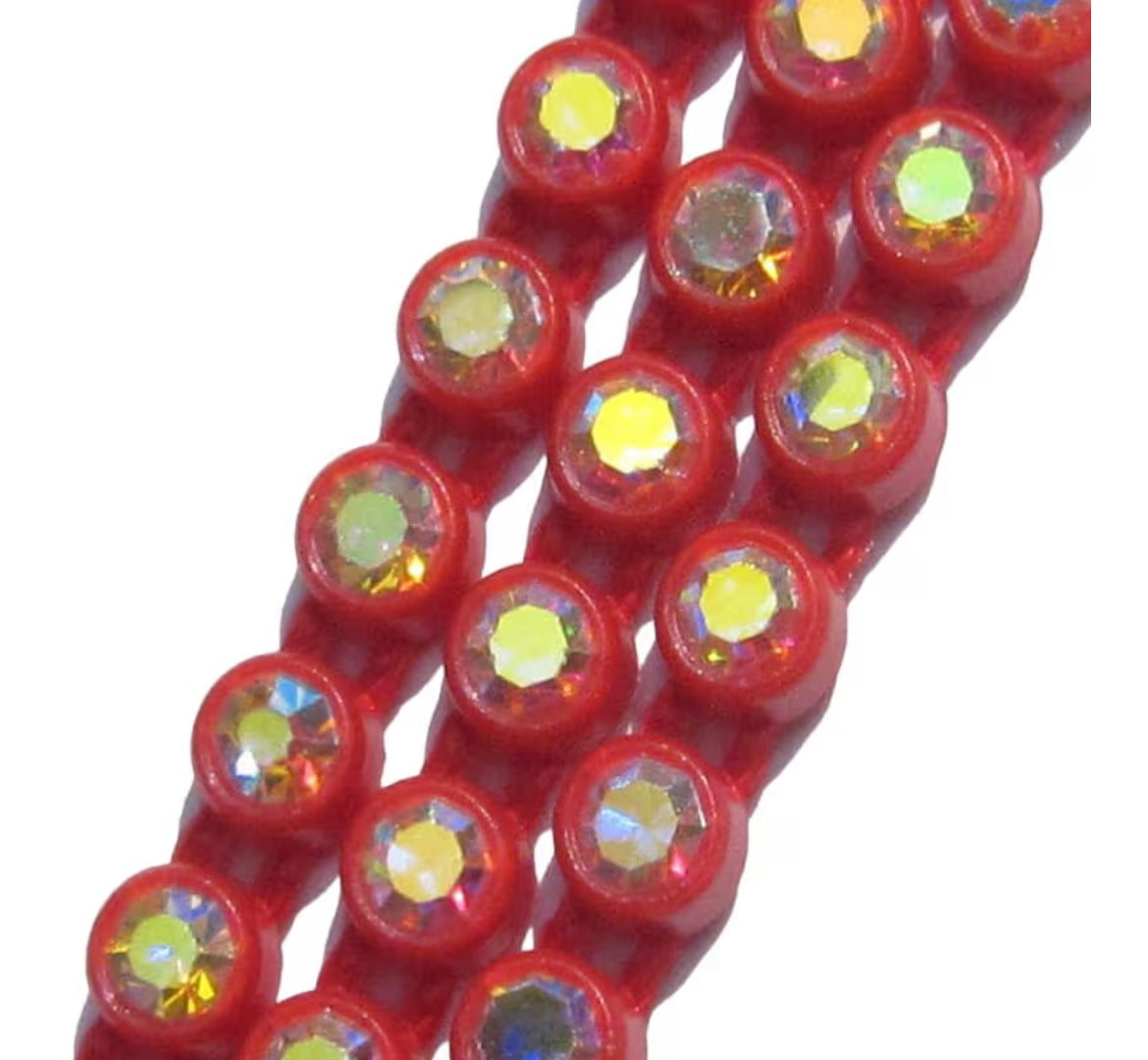 Rhinestone Banding; SS8 AB Dark Red