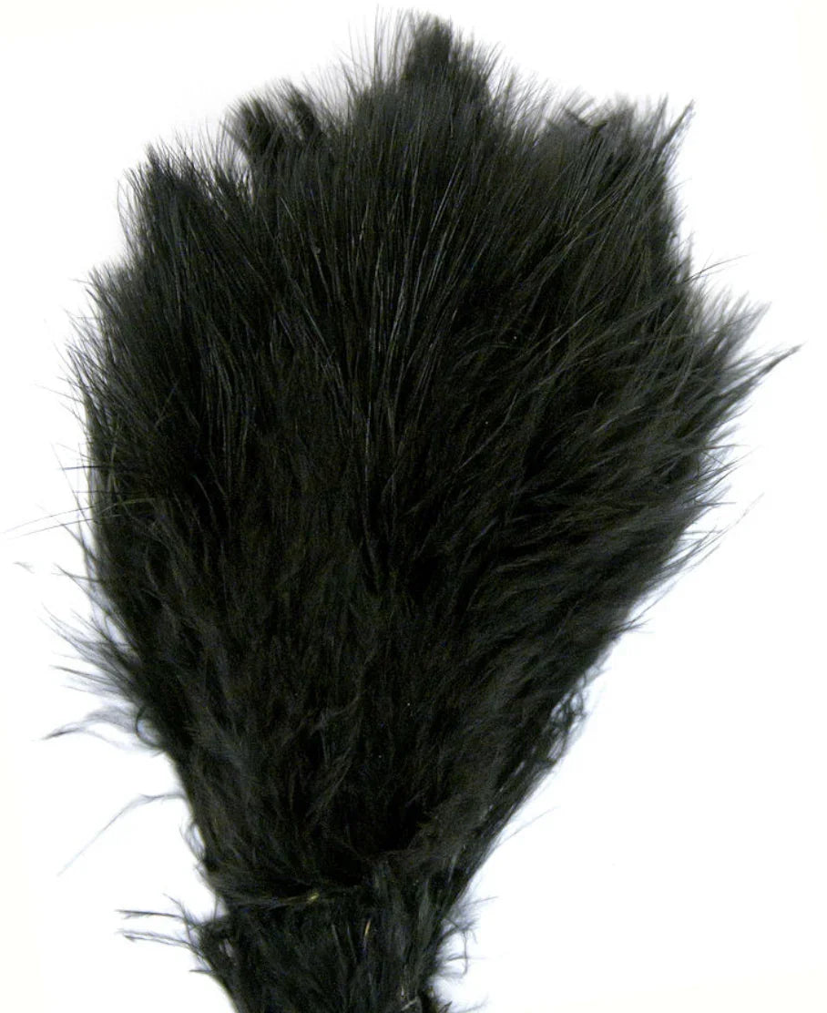 Black marabou feather plume for Native American craft and traditional regalia making