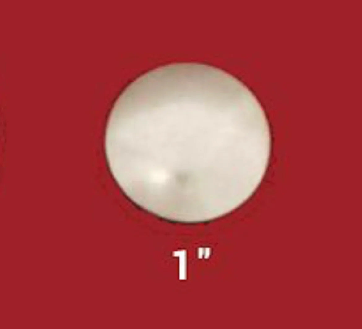 1 inch white pearl bead for Native American crafts and traditional clothing