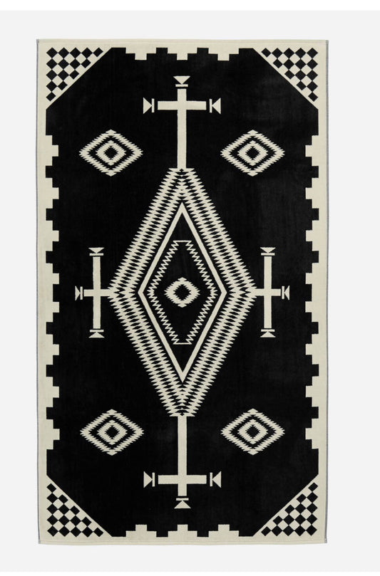 Pendleton Spa Towel Los Ojos Black