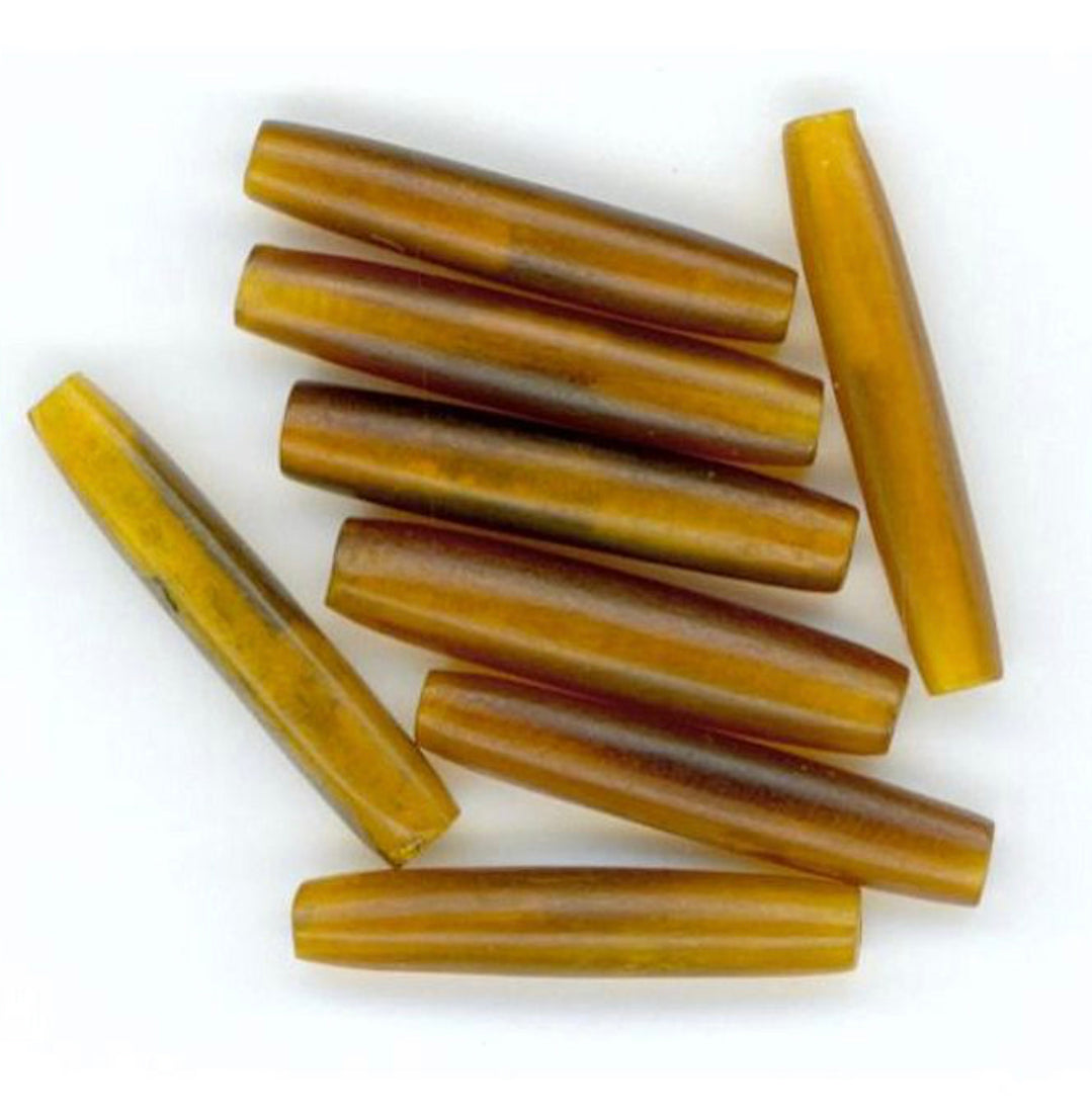 Ultra Thin Amber Sheep Horn Hair Pipe 1” per (25)