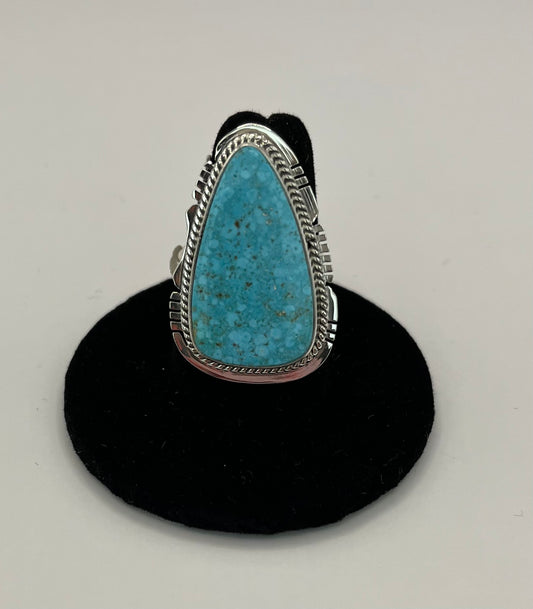 Turquoise and Sterling Silver Ring Size 8.5
