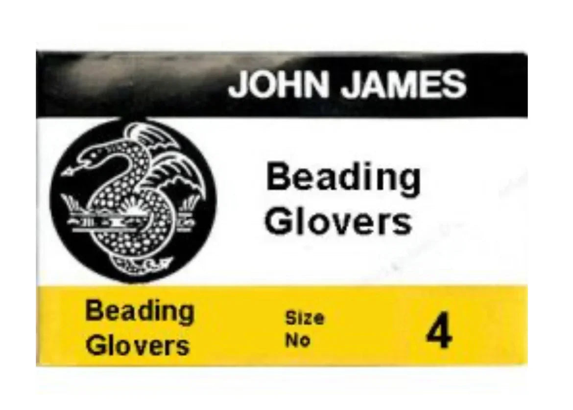 John James Beading Gloves Size 4 for Native American craft and beadwork projects