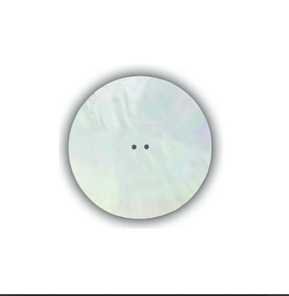 Iridescent mother-of-pearl button for Native American crafts and traditional clothing