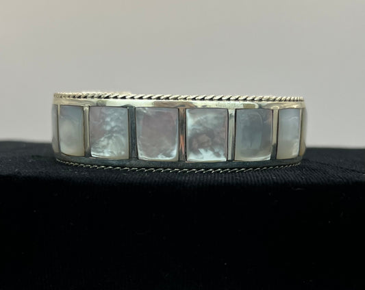Mother of Pearl and Sterling Silver Bracelet