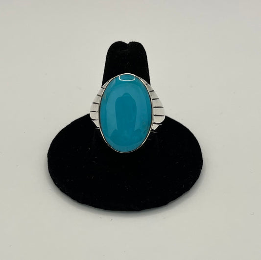 Men’s Turquoise and Sterling Silver Ring Size 11