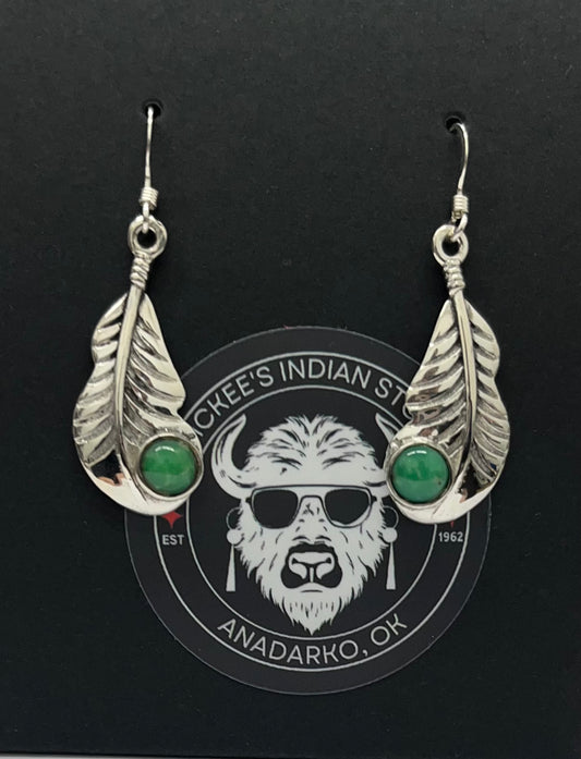 Malachite and Sterling Earrings