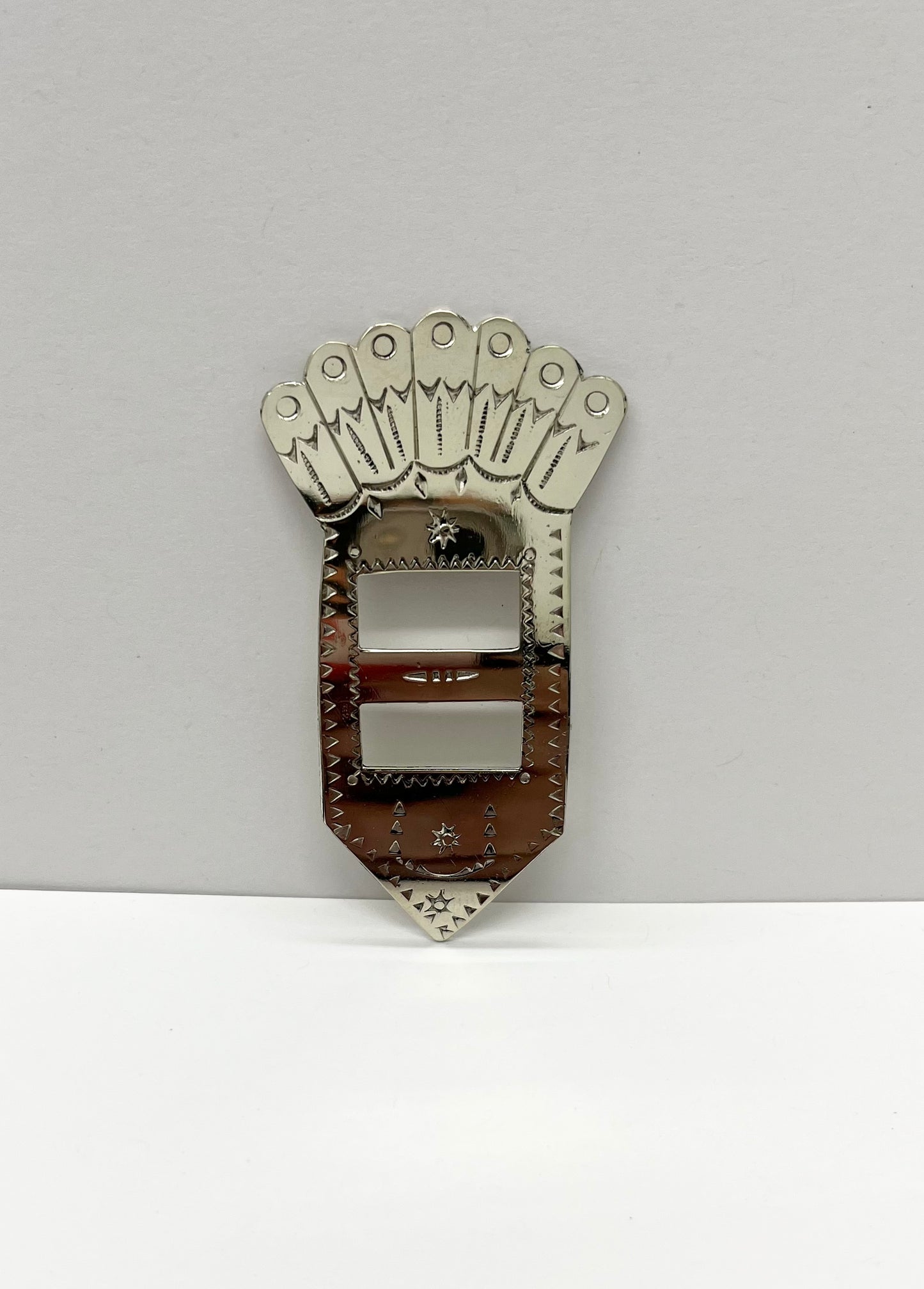 German Silver Chapel Scarf Slide