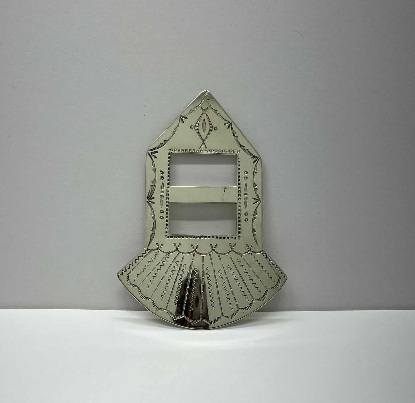 German Silver Scarf Slide