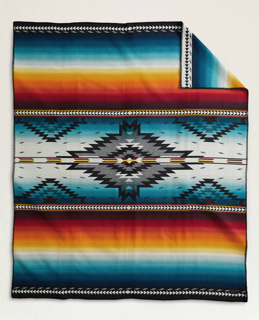 Pendleton Jacquard Unnapped Robe Blanket; Saltillo Sunset
