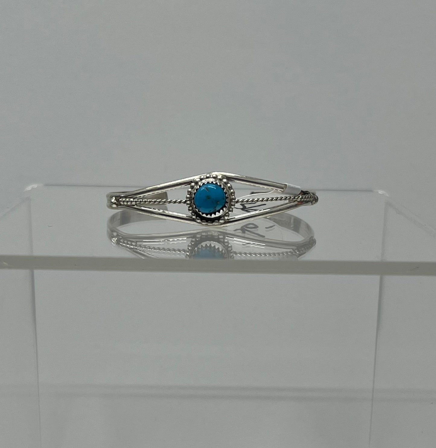 Baby Bracelet; Turquoise and Sterling Silver