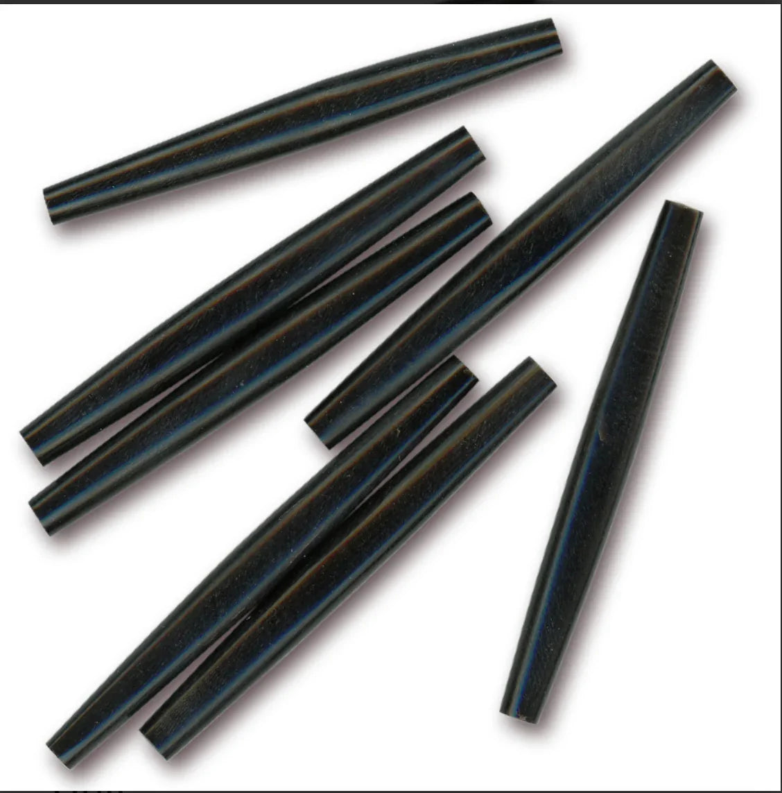 Black glass beads for Native American craft and traditional beadwork supplies