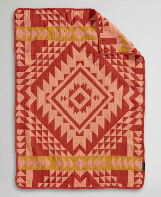 Pendleton Organic Cotton Woven Baby Blanket; Smith Rock Clay