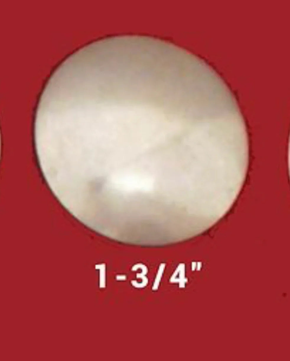 1-3/4 inch white craft button for Native American art and traditional clothing projects