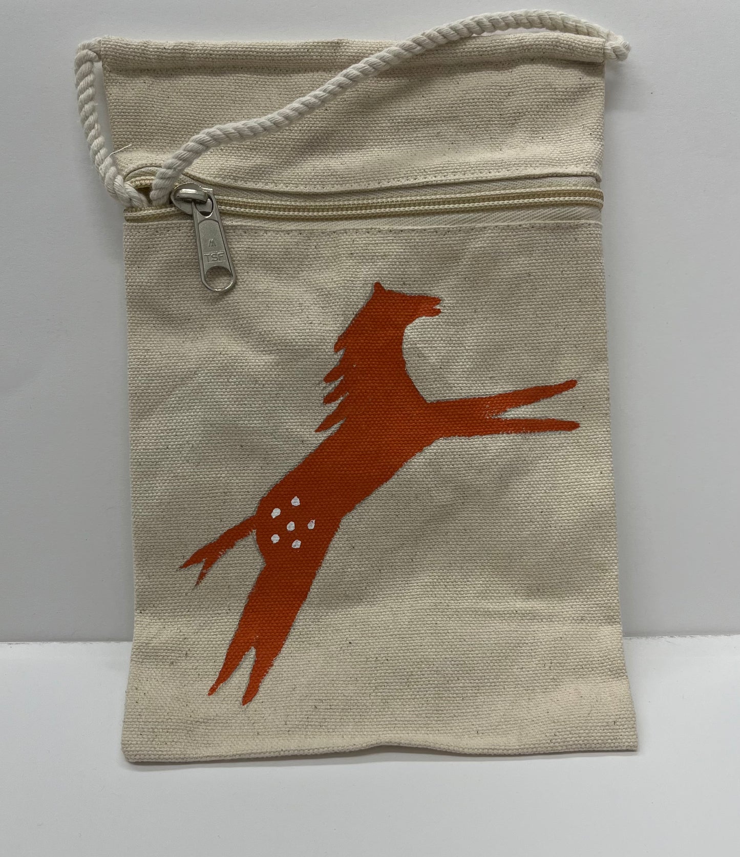 Hand Painted Canvas Crossbody Bag; Ledger Style Horse (various colors)
