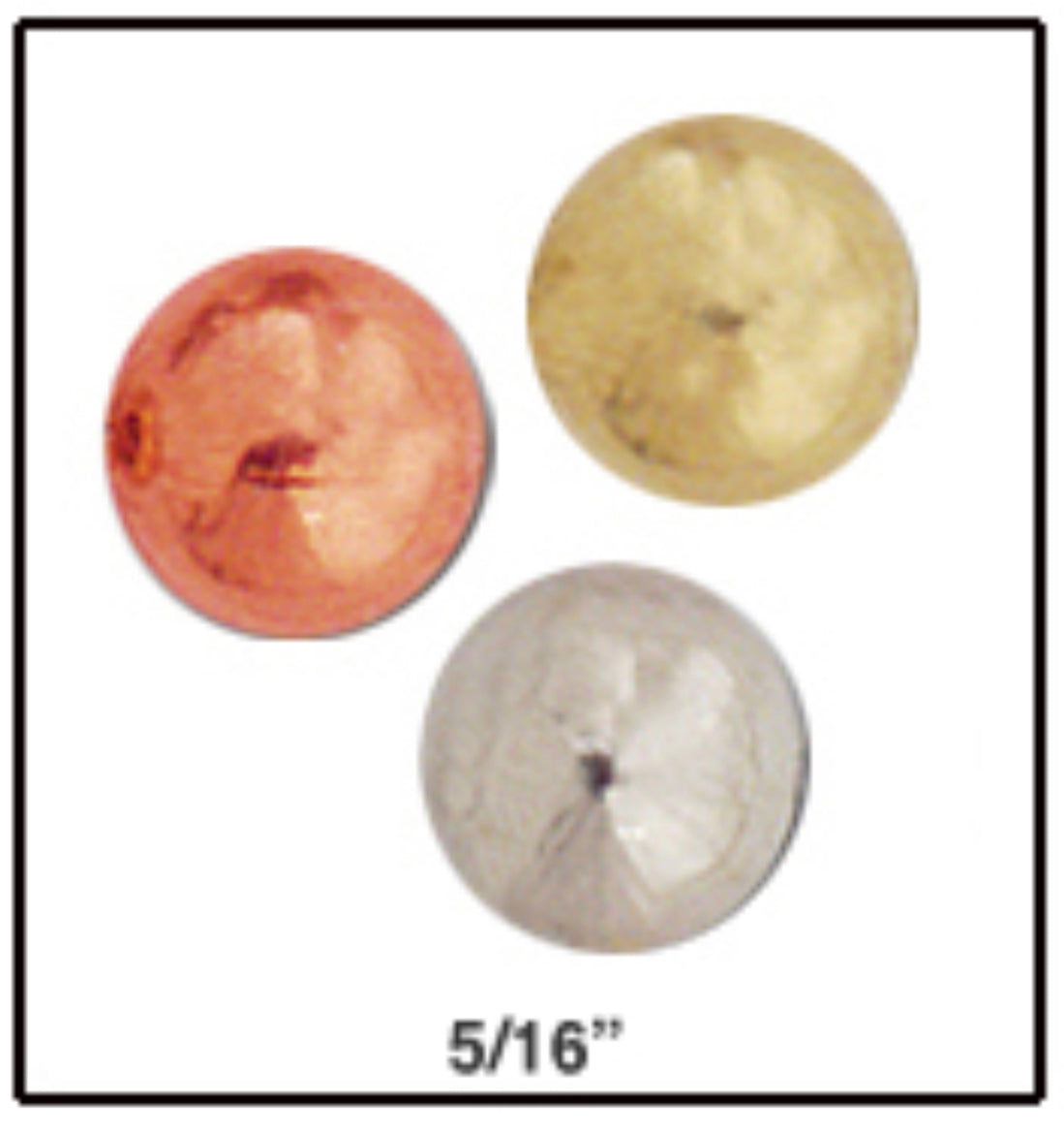 Nickel 5/16” Hollow Metal Beads (per dozen)