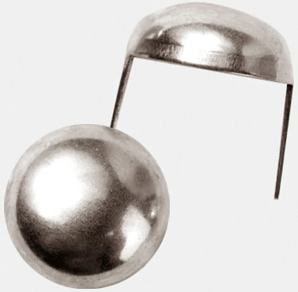 Shiny metal bead cap and round bead for Native American jewelry crafting