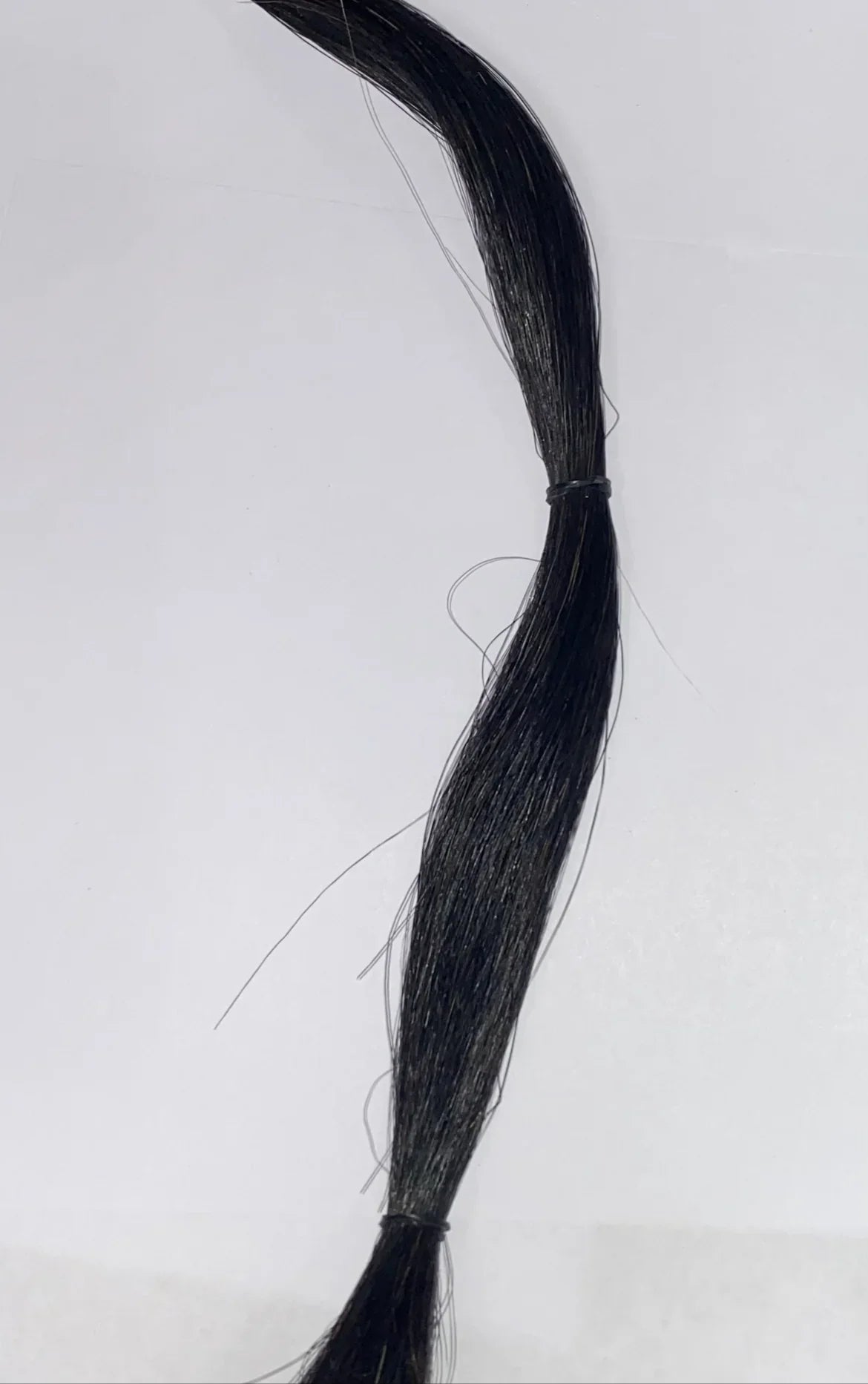 Black horsehair bundle for Native American crafts and traditional clothing supplies