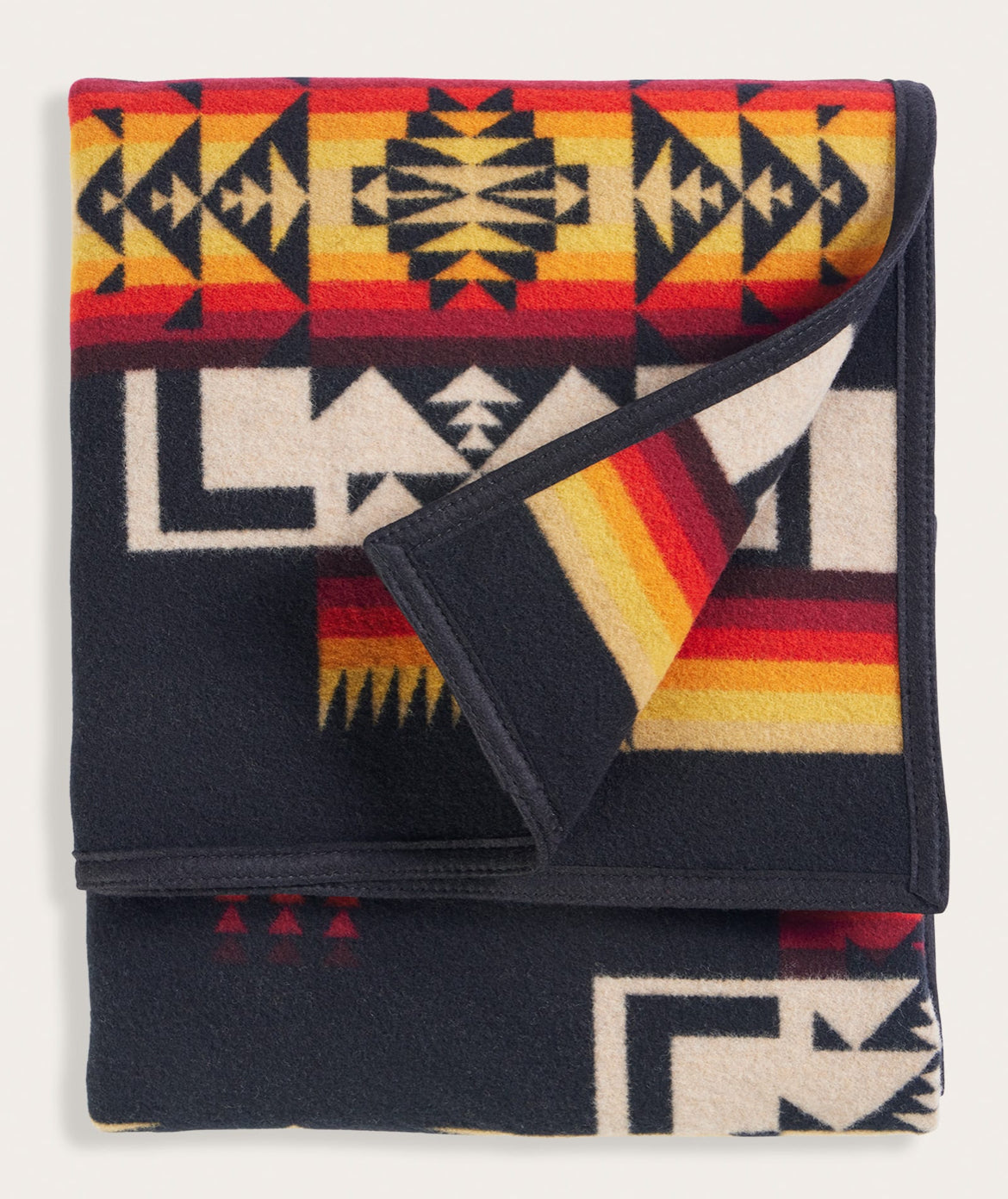 Pendleton Chief Joseph Jacquard Robe Blanket; Black