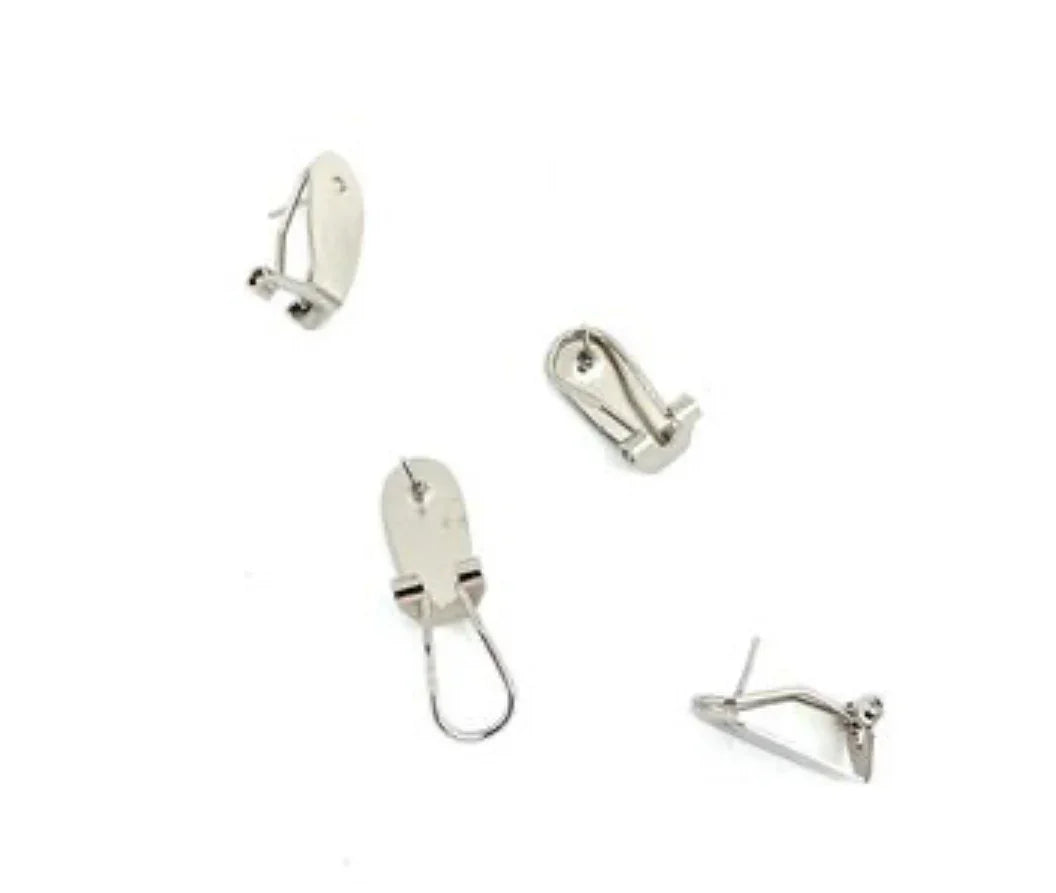 Silver earring findings for Native American jewelry crafting