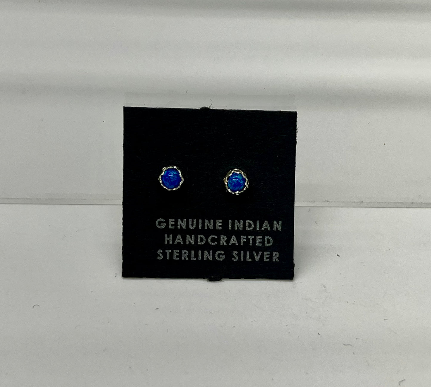 Petite Lapis Lazuli and Sterling Silver Stud Earrings