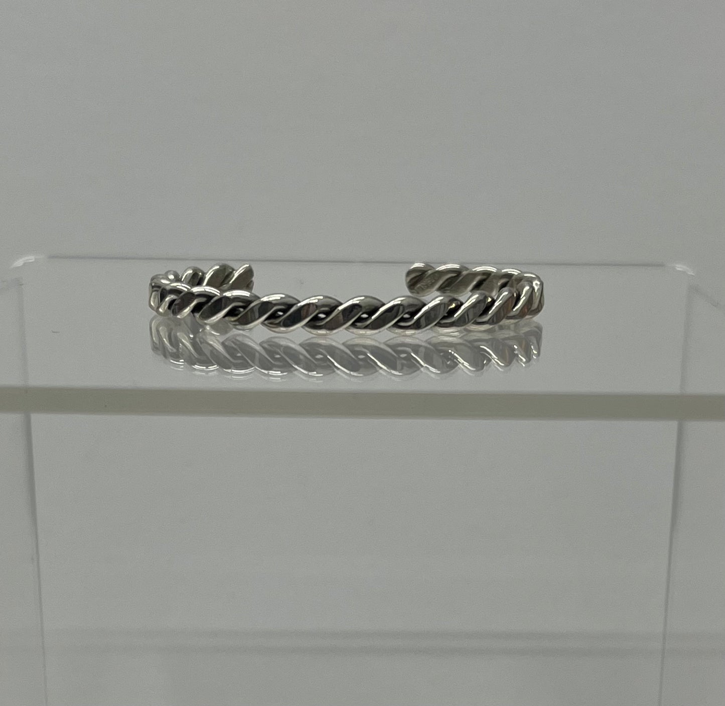 Baby Bracelet; Sterling Silver Twist Design