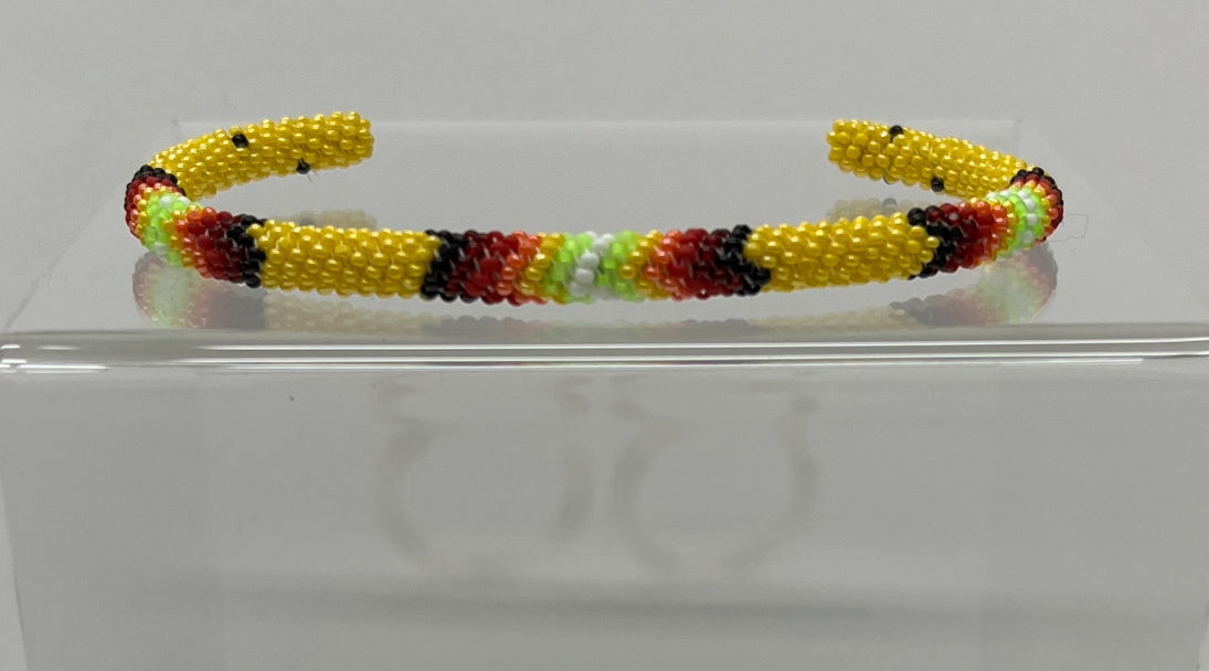Beaded Bracelet; Gold