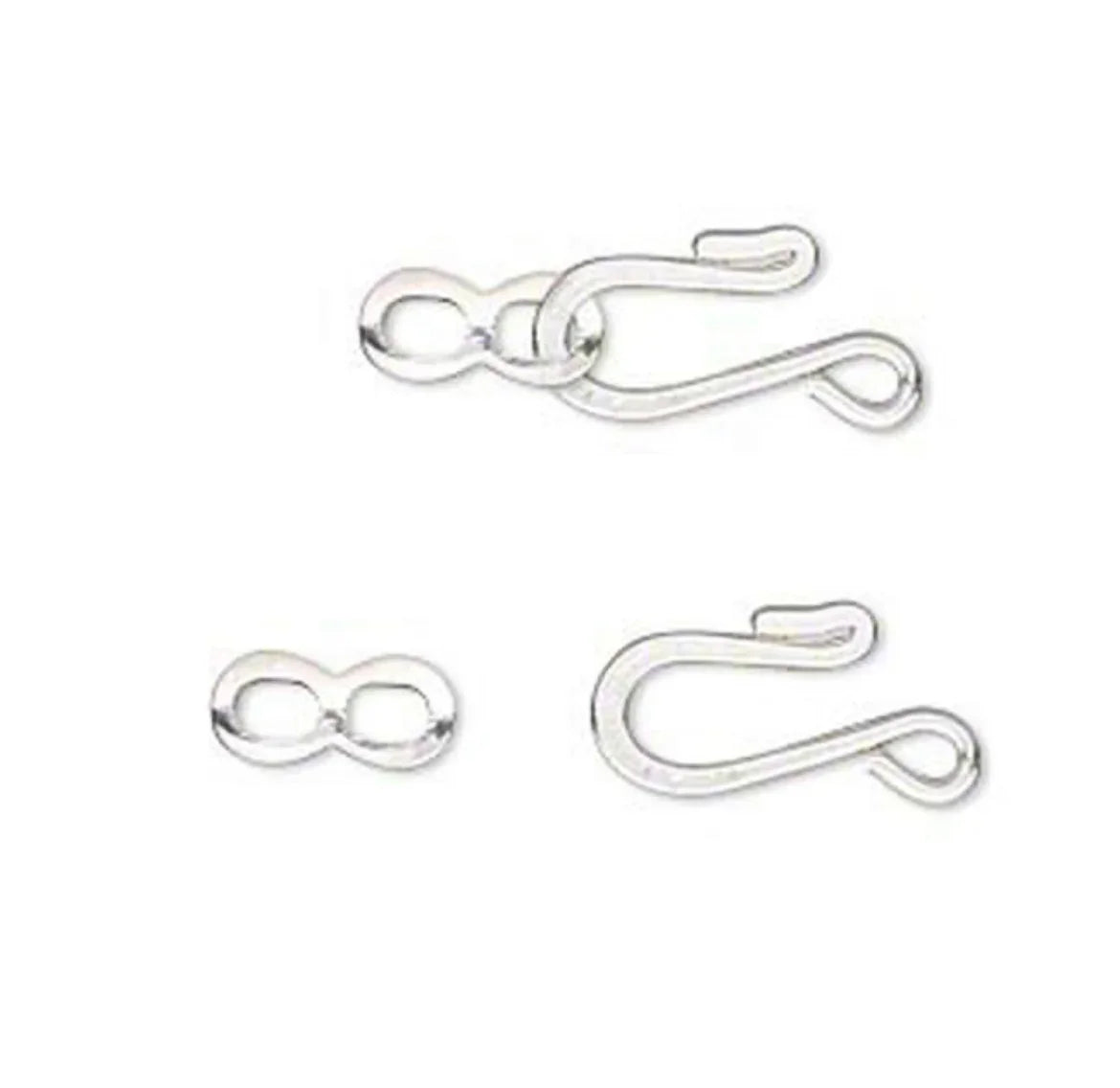 Hook and Eye clasps per (10/sets)
