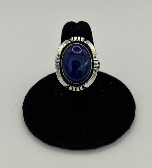 Lapis Lazuli and Silver Ring Size 7