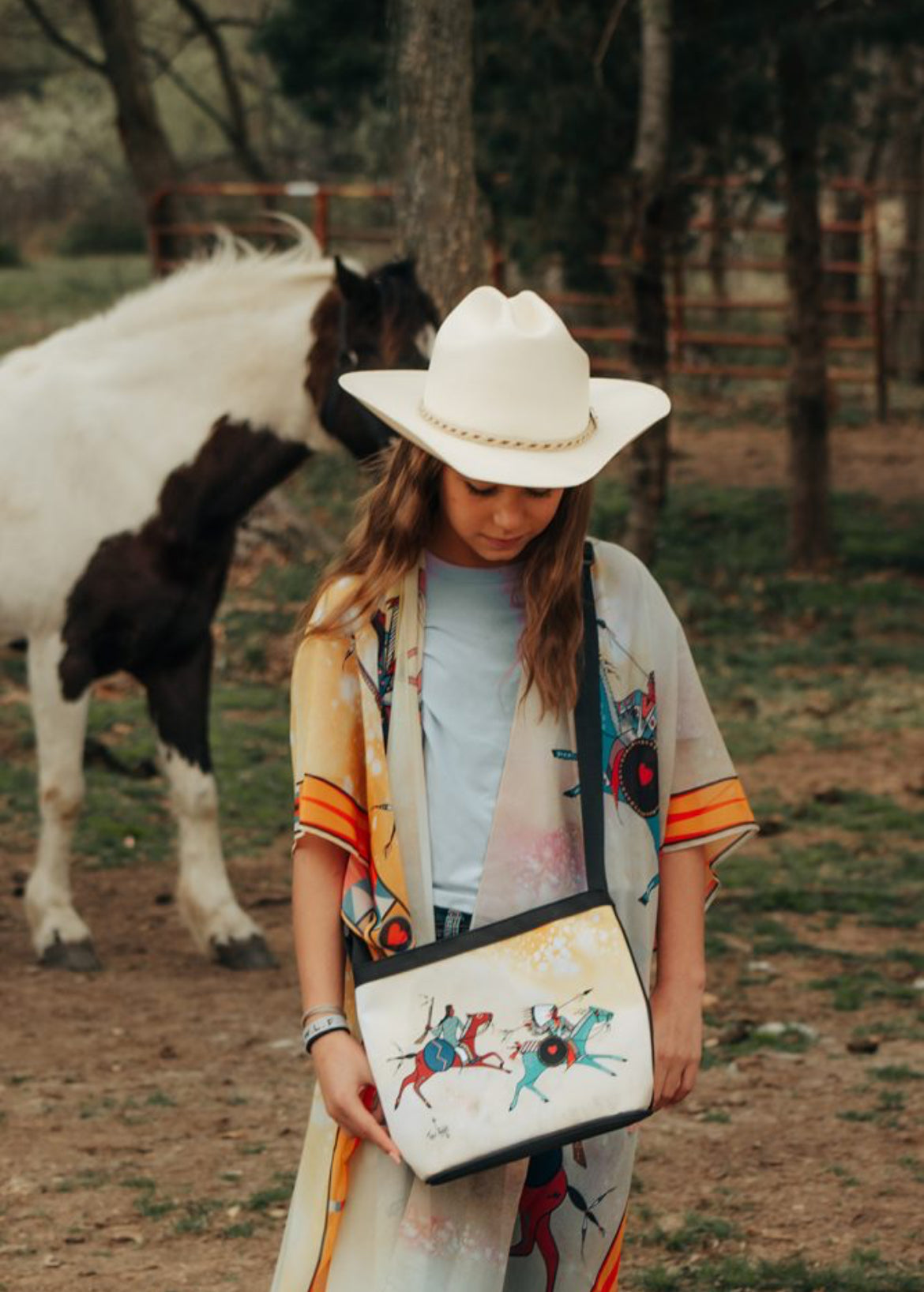 Traci Rabbit Crossbody Bag; Legends We Ride