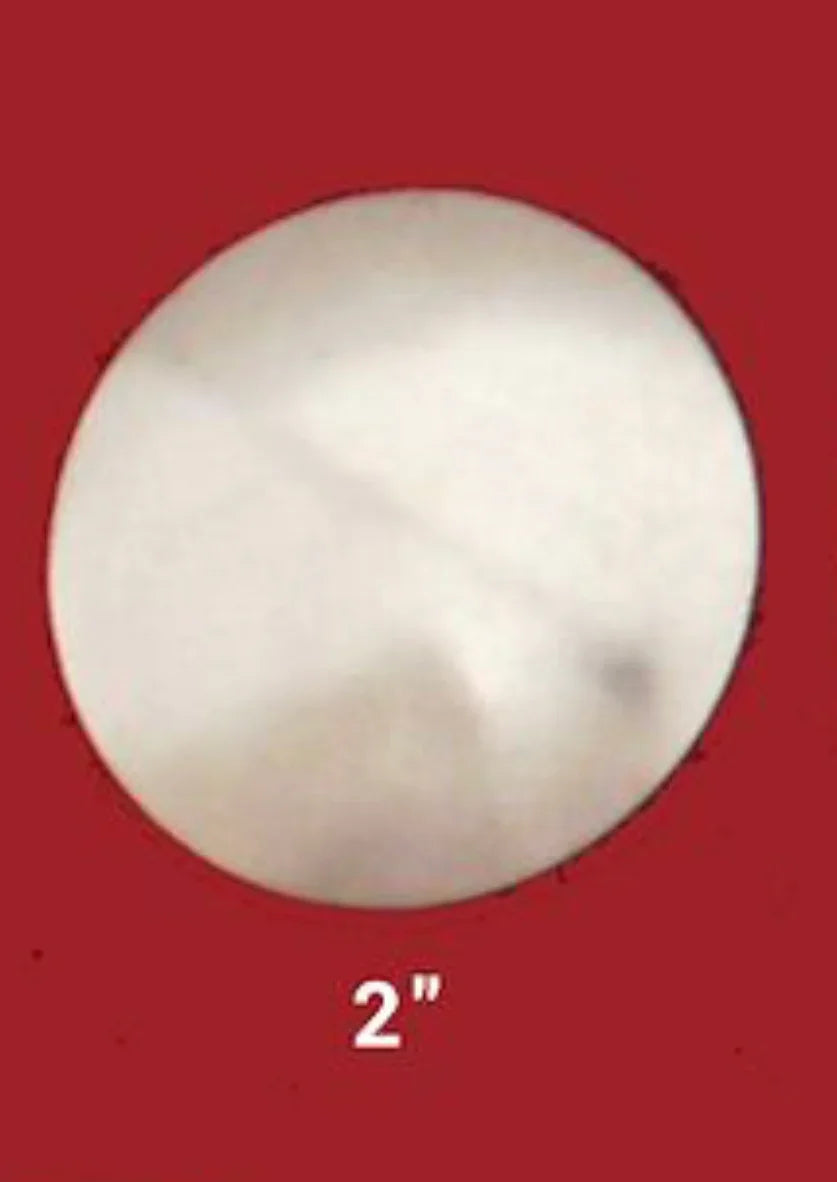 2-inch white craft button for Native American art and traditional clothing projects