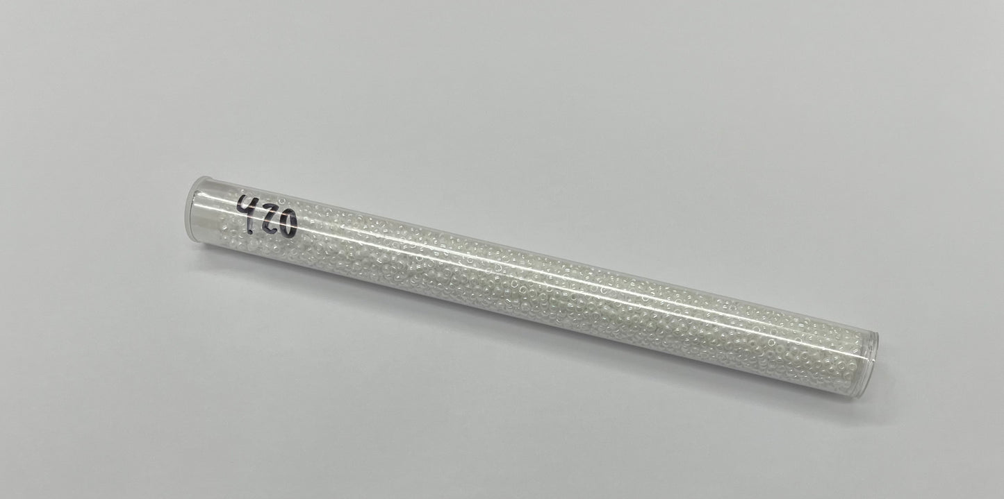 11 seed beads #420 pearl white