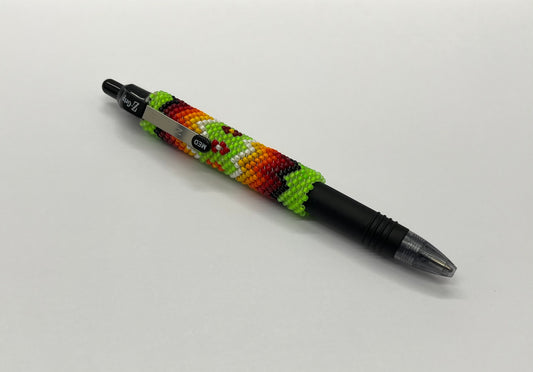 Beaded Pen Green