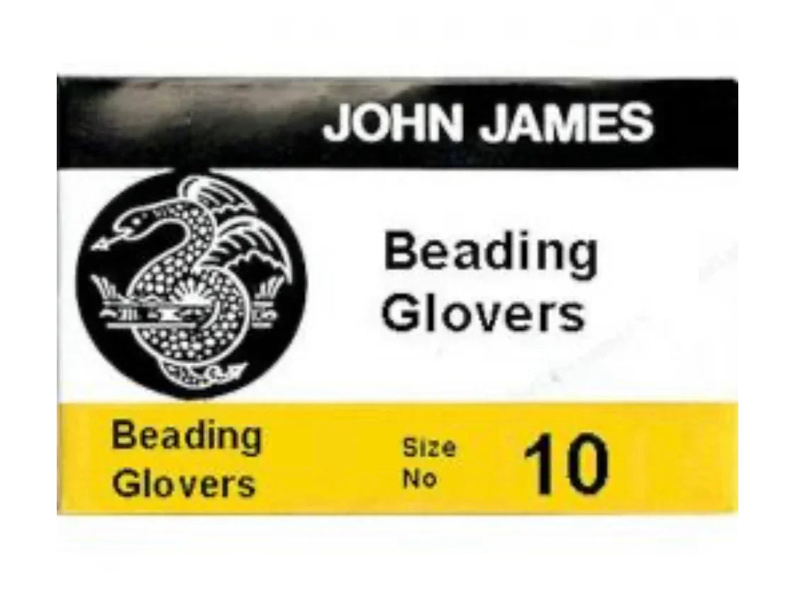 John James Beading Gloves Size 10 for Native American craft and beadwork projects